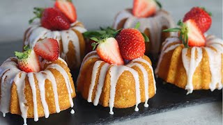 Soft Mini Vanilla Bundt Cakes  Quick amp Easy Pound Cake Recipe [upl. by Tnerual]