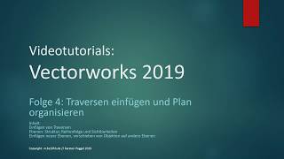 Vectorworks 2019 Folge 4 Traversen einfügen und Plan organisieren [upl. by Yojal689]