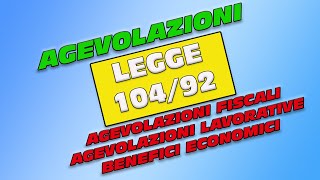 Agevolazioni FISCALI Legge 10492 [upl. by Cariotta17]