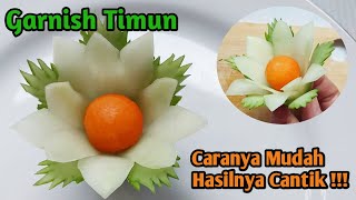 TUTORIAL GARNISH TIMUN  CARANYA SIMPLE BANGET HASILNYA CANTIK  HIASAN TUMPENG [upl. by Ailalue]