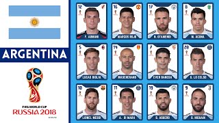 Argentinas 2018 FIFA WORLD CUP Squad  Argentina Squad  2018 World Cup Squad  Iconic Squads [upl. by Hellene]