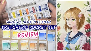 รีวิวสีน้ำ Winsor amp Newton Cotman Sketchers Pocket Set l Yorudachan [upl. by Hultgren]