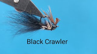 Fly Tying  Soft Hackle Black Crawler [upl. by Pouncey479]