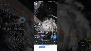 Typhoon pepitoPH location and update strength of 205 kmh has tracked westnorthwestward at 24 kmh [upl. by Ibmat852]