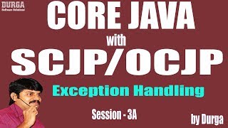 Core Java with OCJPSCJP Exception Handling Part3A  Checked vs Unchecked Exceptions [upl. by Michale]