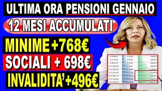 PENSIONI GENNAIO 👉 CONFERMATI FINO A 12 MESI DI ARRETRATI E NUOVI IMPORTI DELLA RIVALUTAZIONE 💰📈 [upl. by Nnednarb]