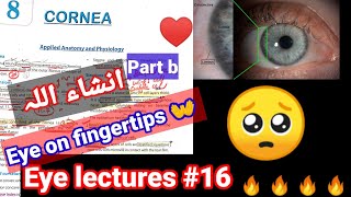 Eye lectures 16 cornea eye keratitis cornea transplant corneal reflex corneal ulcer topography [upl. by Wernda]