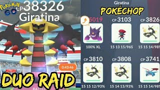 Pokémon Go  Altered Giratina DUO RAID  2 Trainers  No weather boost [upl. by Calendre710]