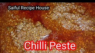 Restaurant Style Chilli paste Recipe [upl. by Anyl]