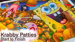 KRABBY PATTIES  Diamond Painting from Start to Finish [upl. by Adnohs137]