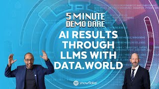 LIVE Demo Dare AI Results Through LLMs with dataworld [upl. by Zolly]