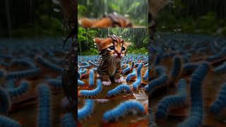 The Kitten is mewing 671 catviralvideoshortskittenkucingtrendingshortfypviralcutefunnyai [upl. by Ashelman]