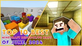 Top 10 Best MINECRAFT Maps Of JUNE 2024  Minecraft BedrockPE Maps [upl. by Annaet979]