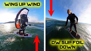 Wing Foil up wind  SUP Foil downwind [upl. by Patton347]