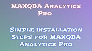 MAXQDA Analytics Pro MAXQDA Analytics Pro2024 [upl. by Nuahc]