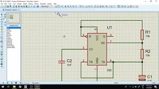 Circuito Integrado 555 Configuración Astable con Proteus  PARTE 1 [upl. by Kreitman]