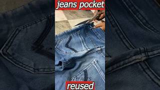 👖👖jeans pocket reused ideas 💡💡 [upl. by Korns]