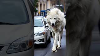 Largest Wolf ever caught on tape  Reaction  Real or not wolf whitewolf animals [upl. by Macmullin927]