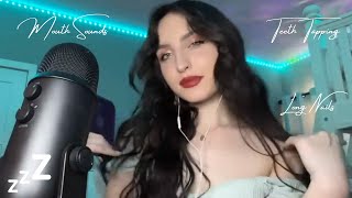 Beebee ASMR Teeth Tapping Compilation  Mouth Sounds Up Close Whispers Long Nails XL [upl. by Elfont]