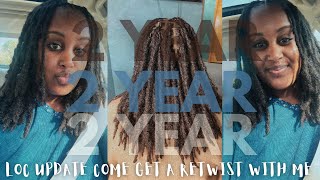 2 Year Loc Update  Come Get A Loc Retwist and ACV Detox With Me [upl. by Nwahsd223]