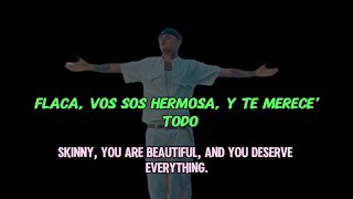 Kapo  UWAIE English lyricsLetra  Tiktok quotFlaca vos sos hermosa y te merece todoquot [upl. by Nahgem]