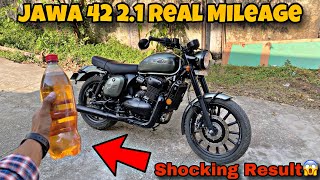 Jawa 42 21 Mileage Test 2024  Shocking Results 😱 [upl. by Atolrac124]