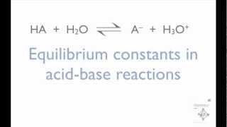 Equilibrium constants in acidbase reactions [upl. by Arreit]