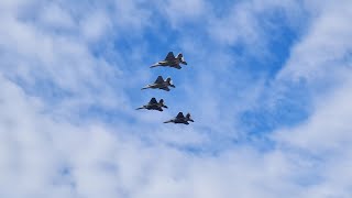 F15s Flypast At The Tottenham Stadium In London 17102021 [upl. by Sergius289]