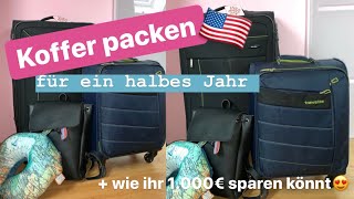 KOFFER PACKEN für ein halbes Jahr 💗🌎  Auslandsjahr USA 201920 [upl. by Anastos129]