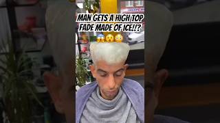 Man Rocks HighTop Ice Sculpture on His Head ❄️💈 [upl. by Egoreg]