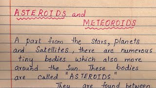 What are Asteroids and Meteoroids [upl. by Pelletier]