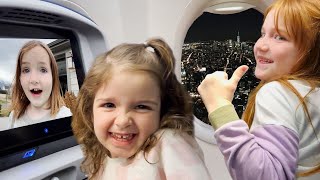 CRAZY TRAVEL DAY with our FAMiLY our First Time visiting NYC with Adley Navey amp Niko fun vacation [upl. by Llenrac]