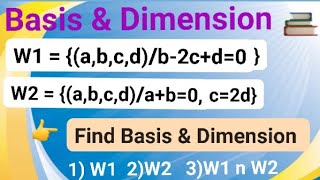 Basis and Dimension of vector space vector space csir net vectorspace csirnetmathematics [upl. by Euqenimod]