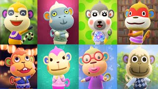 All 8 Monkey Villager House Interiors in Animal Crossing New Horizons [upl. by Rex]