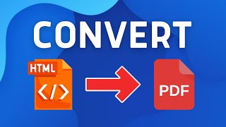 How to Convert HTML to PDF [upl. by Barboza]