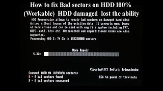 How to fix Bad sectors on HDD 100 Workable  HDD have been damaged lost the ability to save data [upl. by Wills198]