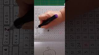 Coloriage Magique pour Apprendre les Multiplications youtubevideoshort multiplication [upl. by Ri]