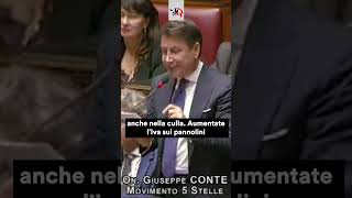 CONTE vs MELONI quotGOVERNO DELLE TASSE FRATELLI DIMPOSTAquot news shorts [upl. by Elita]