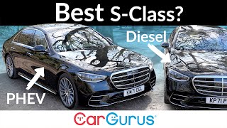 MercedesBenz SClass S350d diesel vs S580e PHEV [upl. by Adis]