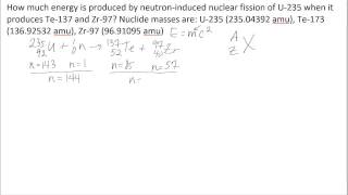 Calculating Energy From Fission [upl. by Rivard]