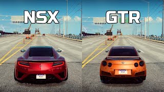 NFS Heat Acura NSX vs Nissan GTR R35  Drag Race [upl. by Brinn]