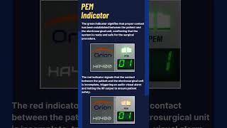 Orion ESU Technology PEM Patient Plate Return Electrode Monitoring medicalstudent surgical [upl. by Ahcarb]