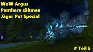 WoW Argus Jäger Pet Rar Panthara Katze zu 100 erfolgreich Zähmen Special Guide [upl. by Agosto]