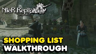 Nier Replicant Remake  Shopping List Side Quest Walkthrough [upl. by Ahsemed957]