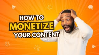 How to Monetize Your Content  Soft Skill Network [upl. by Roxine779]