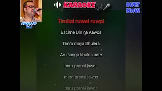 Timro aankhama aasu heri karaoke track with lyrics🎶🎤 [upl. by Stich567]