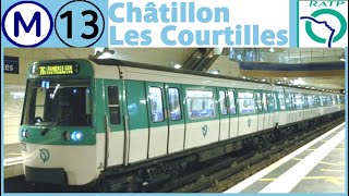 Métro 13 Châtillon Montrouge  Les Courtilles [upl. by Nosimaj]