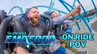 Emperor On Ride Reactions  SeaWorld San Diego [upl. by Ahsekel523]