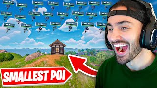 I Got 100 Players to Land at the SMALLEST POI in Fortnite History [upl. by Assiralc278]