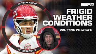 Jeff Darlington Dolphins vs Chiefs is going to feel like an ungodly 30 degrees 🥶  SportsCenter [upl. by Audley]